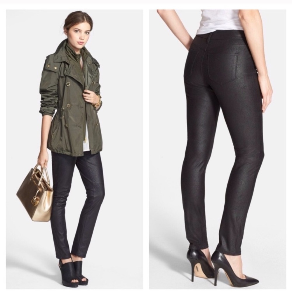 New NYDJ Alina Stretch Faux Leather skinny Jeans women’s 4